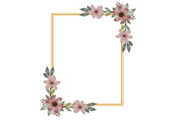 Dusty Pink Floral Frame: A Designer's Wedding Asset
