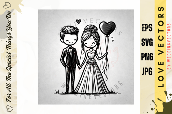 Elegant Love Motifs: The C3755 Wedding Vectors