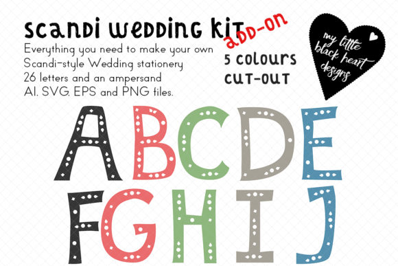 Scandi-Wedding Add-on Cut-out Alphabet: A Modern Design Toolkit