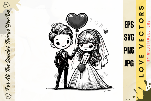 Timeless Wedding Vectors: The C3864 Design