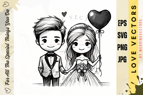 Wedding Couple and Love Vectors - C3781: A Designer's Guide