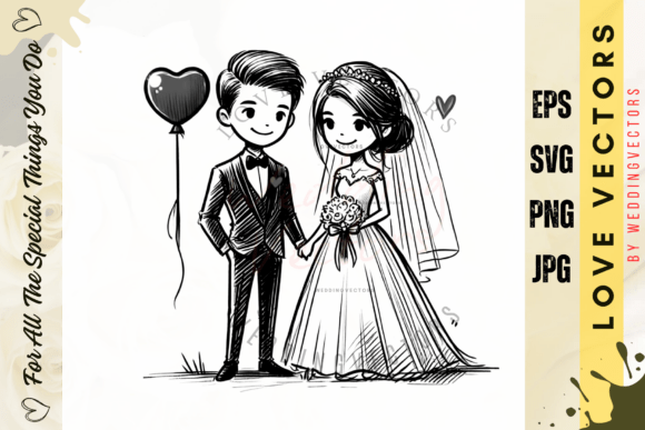 Wedding Couple and Love Vectors - C3785: A Designer's Guide