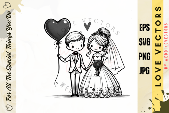 Wedding Couple and Love Vectors - C3799: A Designer's Guide