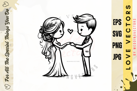 Wedding Couple and Love Vectors - C3810: A Designer's Guide