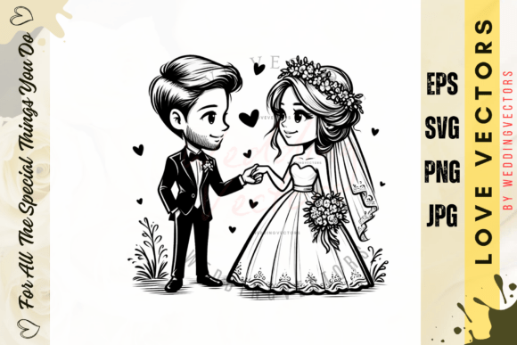 Wedding Couple and Love Vectors - C3836: A Designer's Guide