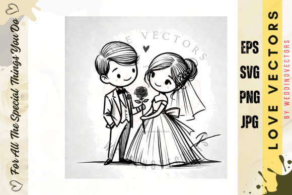 Wedding Couple and Love Vectors - C388: Your Modern Love Story Toolkit