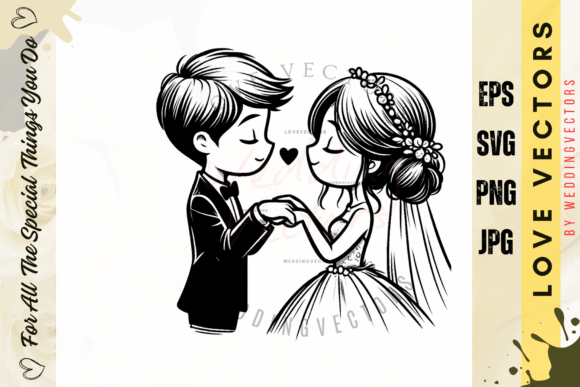 Wedding Couple and Love Vectors - C3881: A Designer's Guide