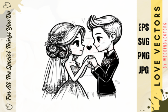 Wedding Couple and Love Vectors - C3935: A Designer's Guide