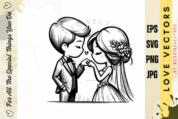 Wedding Couple and Love Vectors - C3939: A Visual Love Story