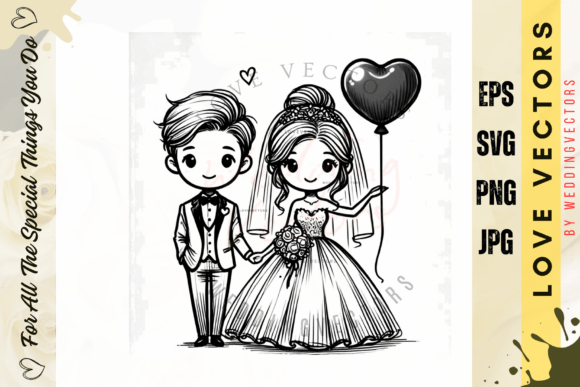 Wedding Couple and Love Vectors - C3964: A Designer's Guide