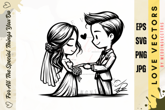 Wedding Couple and Love Vectors - C3967: A Designer's Guide