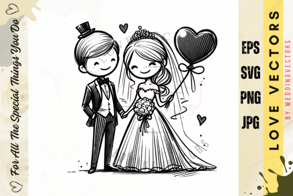 Wedding Couple and Love Vectors - C3982: A Designer's Guide