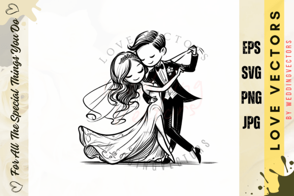 Wedding Couple and Love Vectors: The C3850 Design Pack