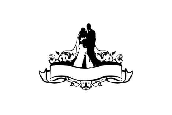 Wedding Silhouette Clipart Banner Art: Your Go-To Design Asset